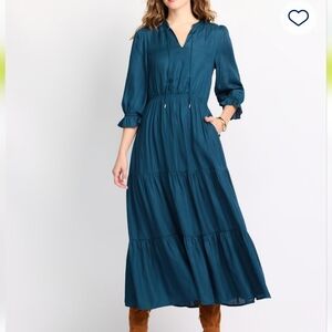 Skies are Blue Long Sleeve Dress Size Medium Navy